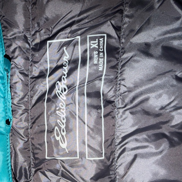 Eddie Bauer Mens Sz XL Puffer Full Zip Packable Down Insulated Jacket - Picture 5 of 12
